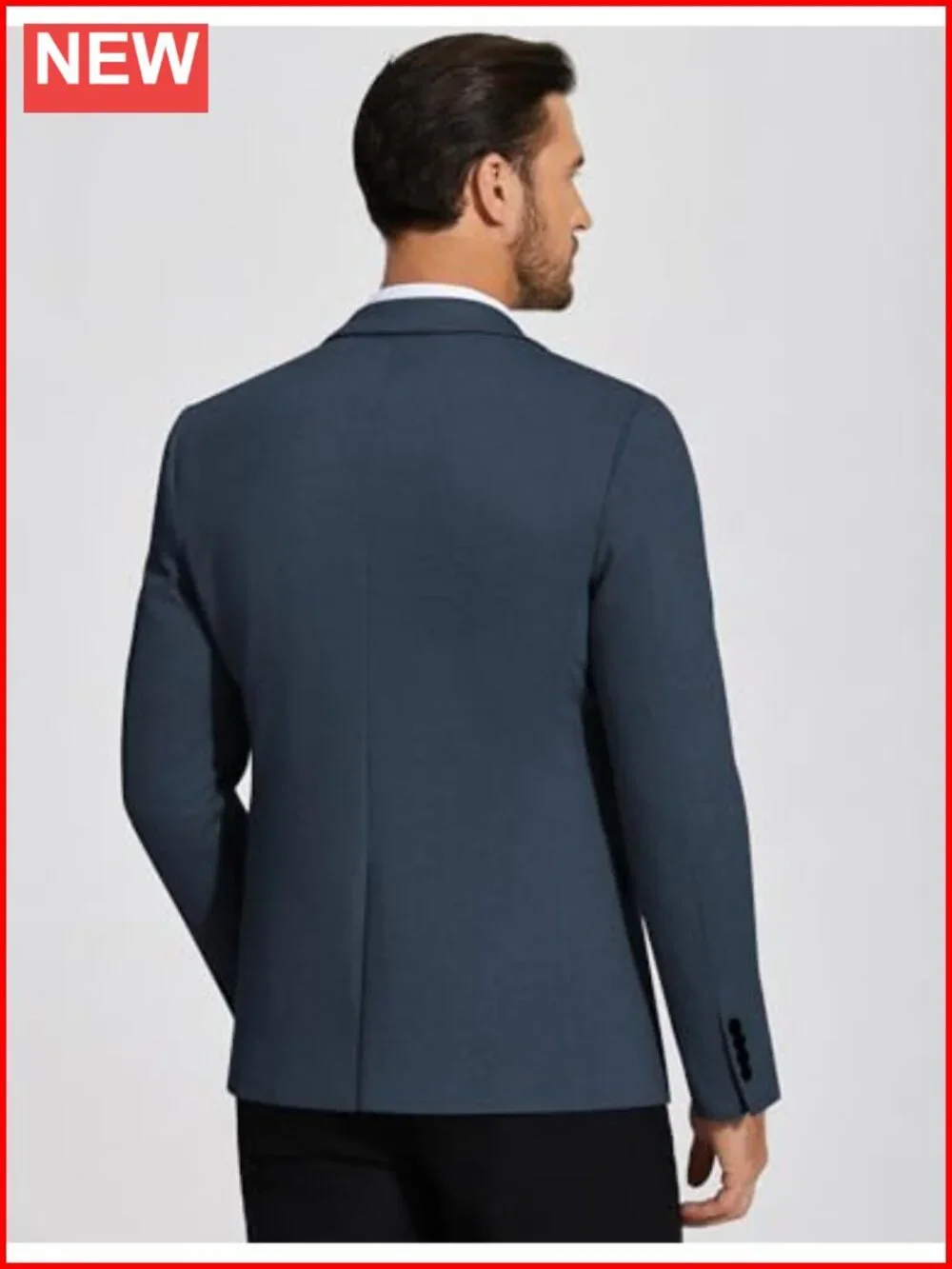 Mens Knit Sport Coat Lightweight Two Button Blazer Business Casual